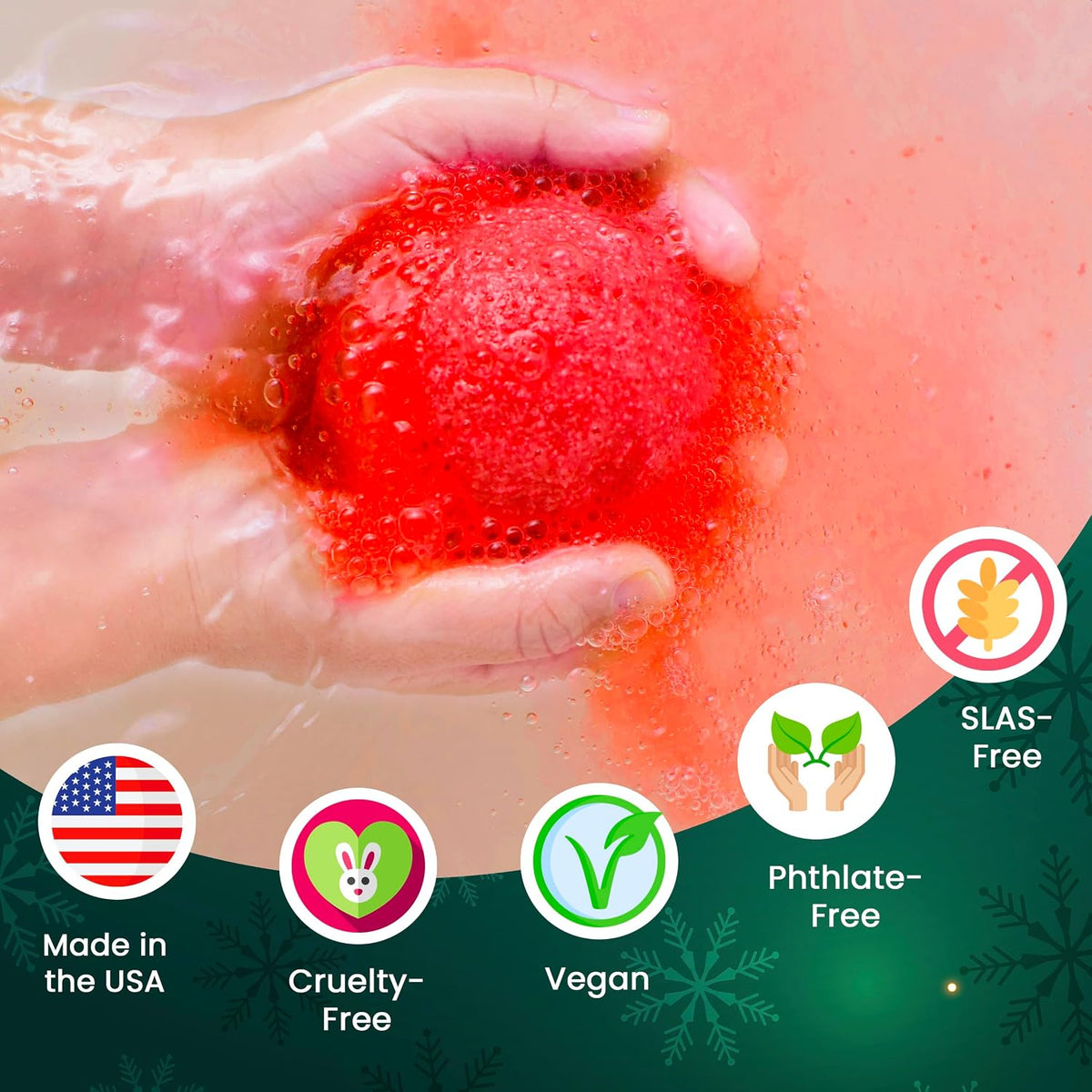 Christmas Bath Bomb for Kids with Surprise Bath Toys inside (Gift Set) - Stocking Stuffers for Boys and Girls - Holiday Bubble Bath with Cheerful Scent, USA Made by